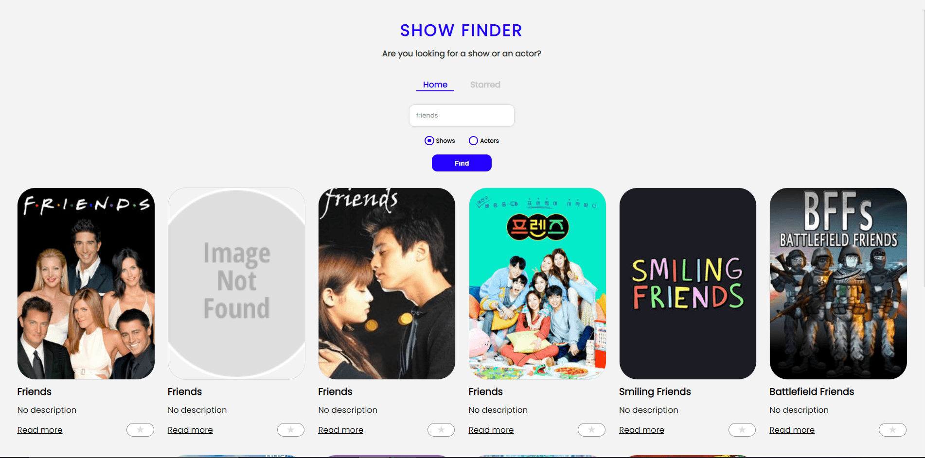 Show Finder